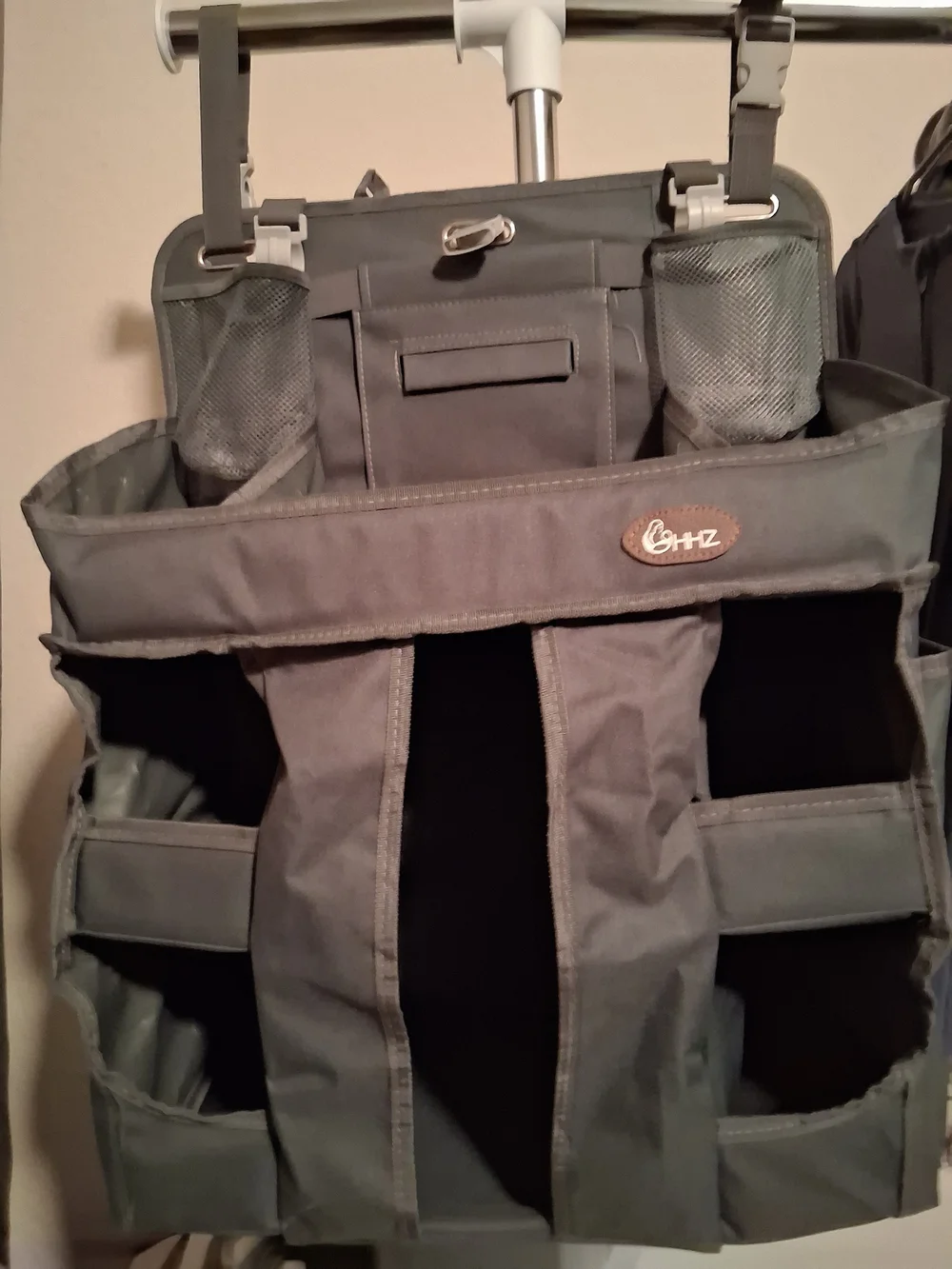 Gray Organizer Tote for Men